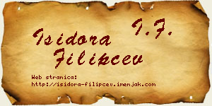 Isidora Filipčev vizit kartica
